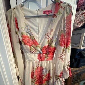 Betsey Johnson Sz 8 Floral Party Dress